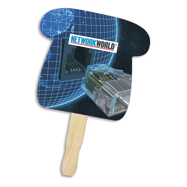 Digital printed hand fan on 16 point board.... from ASI 30270 Aakron Line