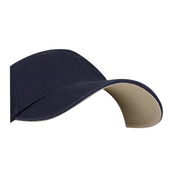 6-panel, unstructured chino twill cap with contrasting undervisor.... from ASI 80129 Quake City Caps