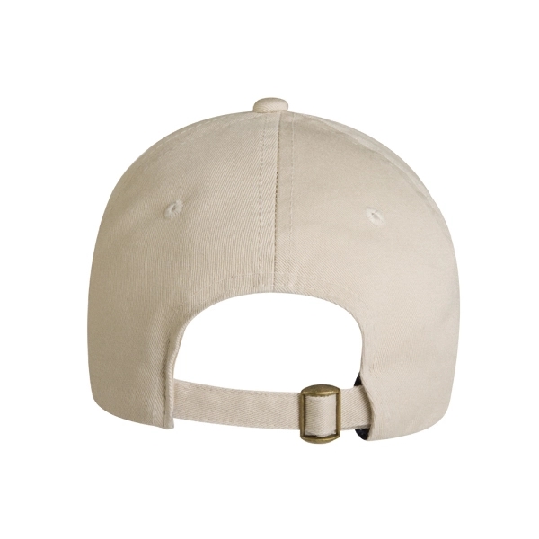 6-panel, unstructured chino twill cap with contrasting undervisor.... from ASI 80129 Quake City Caps
