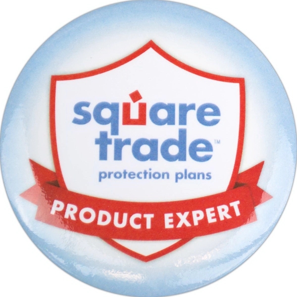 Round full color glossy button with pinback closure in assorted sizes.... from ASI 59080 Halls & Company