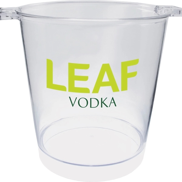 10.5" x 9"h Clear Plastic Ice bucket.  Made in USA... from ASI 61952 Howw Mfg Co Inc / Howw USA