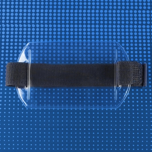 Armband-style clear vinyl badge holder is great for active personnel who... from ASI 79898 Promovision / PROMOVISION