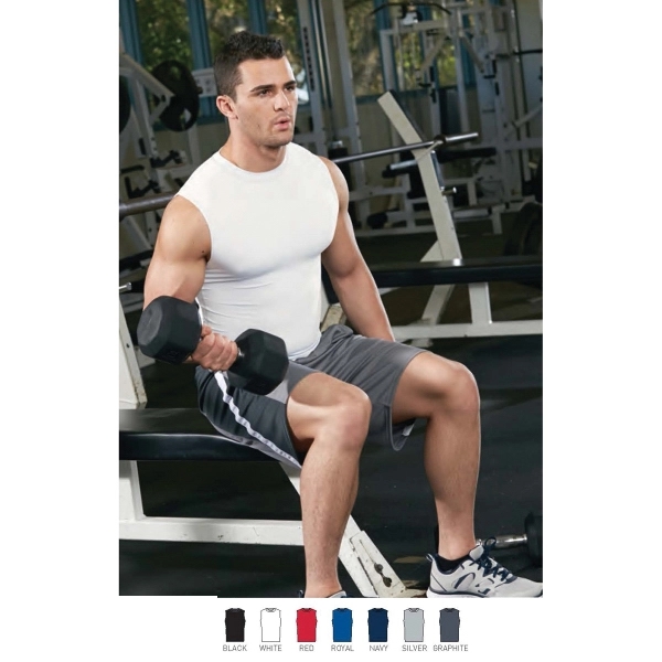 Sleeveless compression shirt that is odor resistant and wick away moisture,... from ASI 37461 Augusta Sportswear
