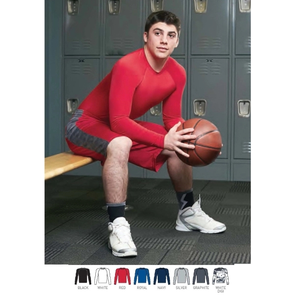 Long sleeve compression shirt that is odor resistant and wick away... from ASI 37461 Augusta Sportswear