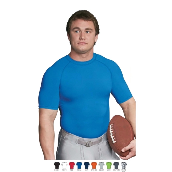Short sleeve compression shirt that is odor resistant and wick away... from ASI 37461 Augusta Sportswear