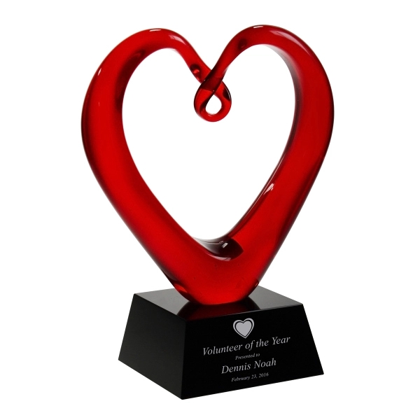The Whole Heart Award is made of molten art glass and... from ASI 47791 Best Deal Awards / Best Deal Awards
