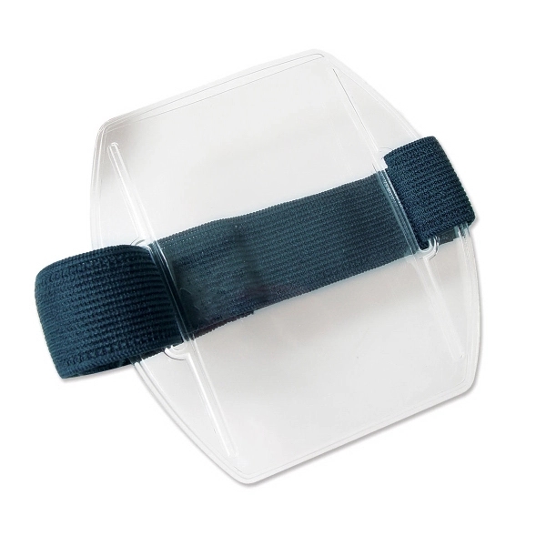 Armband style clear vinyl badge holders are great for active personnel... from ASI 79898 Promovision / PROMOVISION