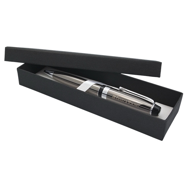 Black cardboard gift box for one or two pens.... from ASI 42920 Busrel Inc