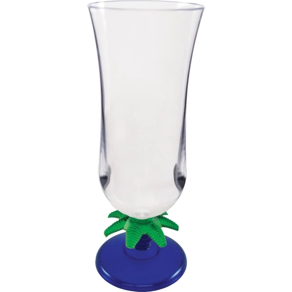15 oz. Clear Plastic Hurricane Glass in 7 colors with Novelty... from ASI 61952 Howw Mfg Co Inc / Howw USA