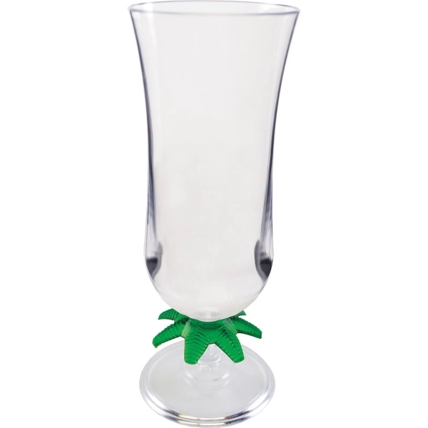 15 oz. Clear Plastic Hurricane Glass in 7 colors with Novelty... from ASI 61952 Howw Mfg Co Inc / Howw USA