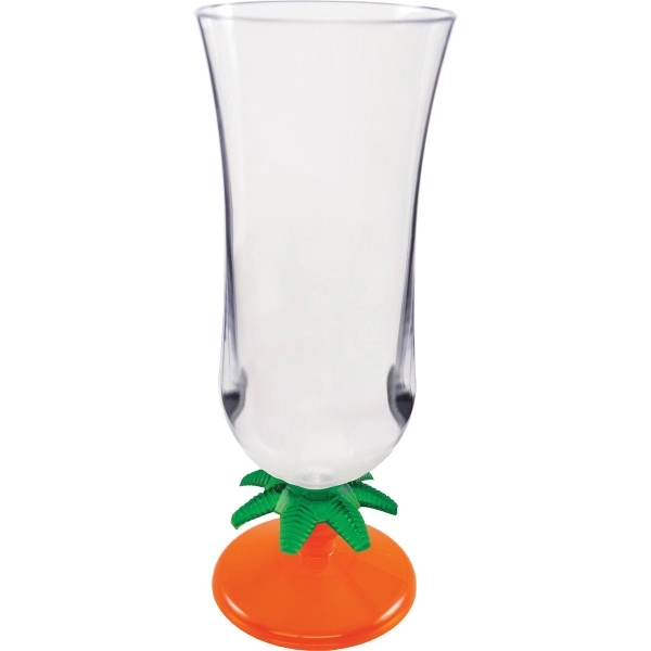 15 oz. Clear Plastic Hurricane Glass in 7 colors with Novelty... from ASI 61952 Howw Mfg Co Inc / Howw USA