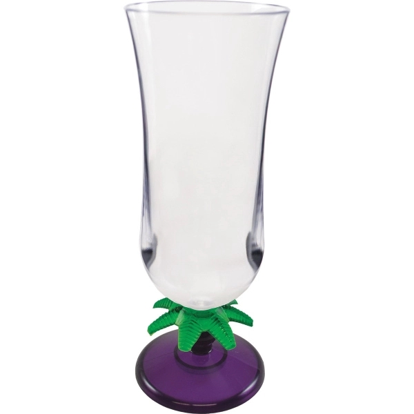 15 oz. Clear Plastic Hurricane Glass in 7 colors with Novelty... from ASI 61952 Howw Mfg Co Inc / Howw USA