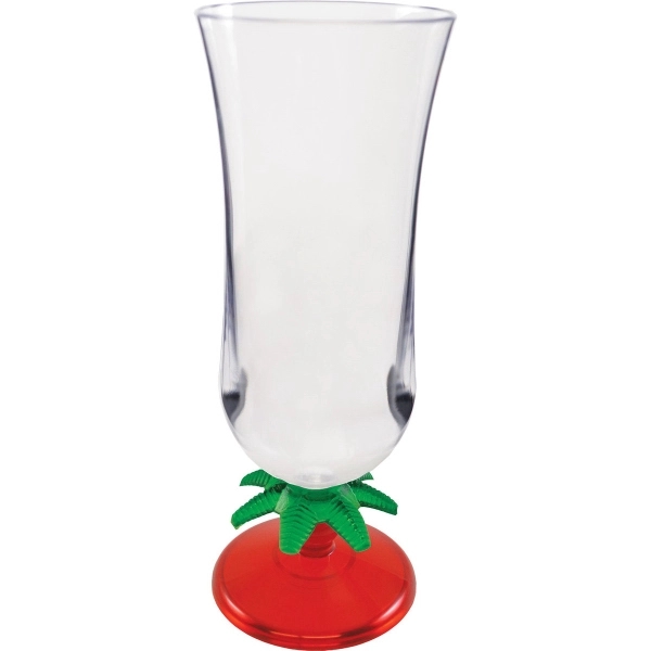 15 oz. Clear Plastic Hurricane Glass in 7 colors with Novelty... from ASI 61952 Howw Mfg Co Inc / Howw USA