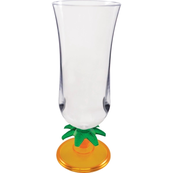 15 oz. Clear Plastic Hurricane Glass in 7 colors with Novelty... from ASI 61952 Howw Mfg Co Inc / Howw USA