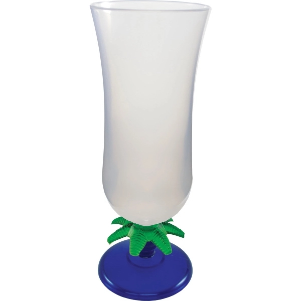 15 oz. Clear Plastic Hurricane Glass in 7 colors with Novelty... from ASI 61952 Howw Mfg Co Inc / Howw USA