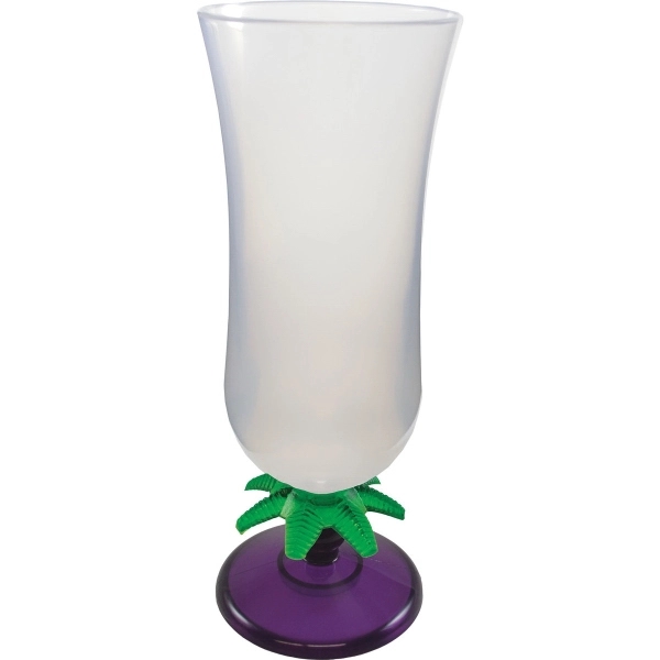 15 oz. Clear Plastic Hurricane Glass in 7 colors with Novelty... from ASI 61952 Howw Mfg Co Inc / Howw USA