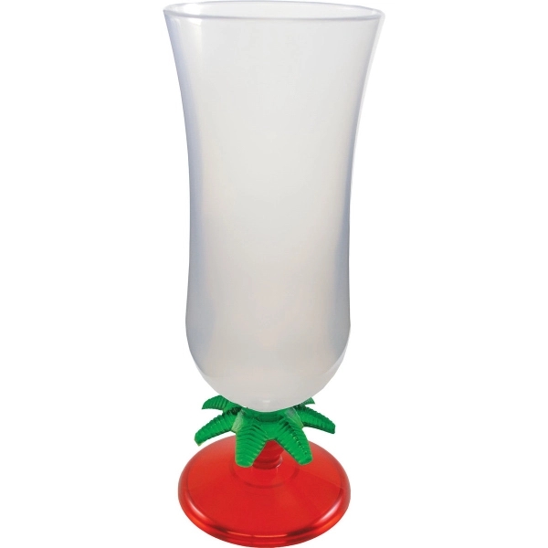 15 oz. Clear Plastic Hurricane Glass in 7 colors with Novelty... from ASI 61952 Howw Mfg Co Inc / Howw USA