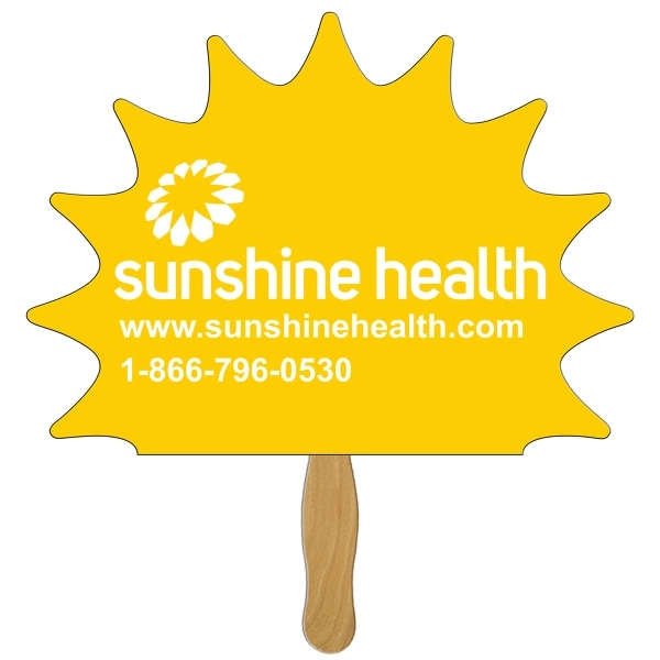 Sun shape fan, high density 22 pt. white poster board.... from ASI 67620 Lion Circle Corp / Lion/Circle