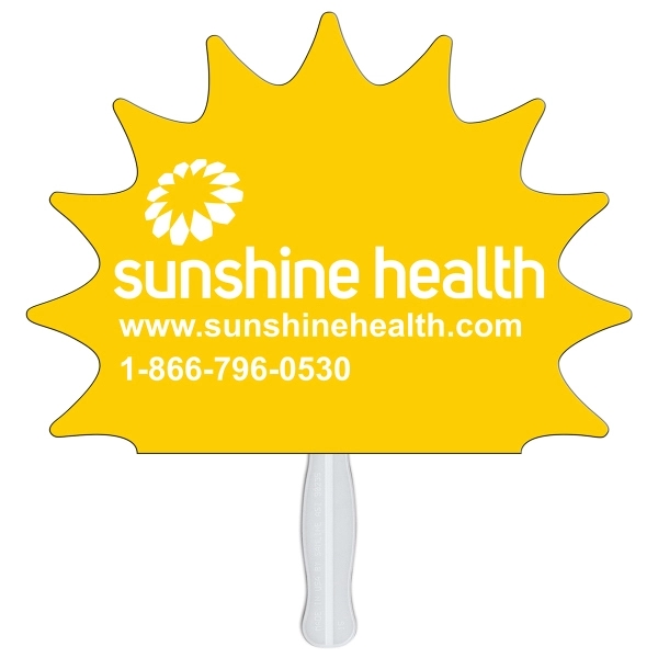 Sun shape fan, high density 22 pt. white poster board.... from ASI 67620 Lion Circle Corp / Lion/Circle