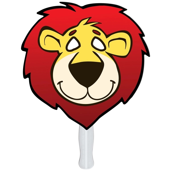 Lion shape fan, high density 22 pt. white poster board.... from ASI 67620 Lion Circle Corp / Lion/Circle