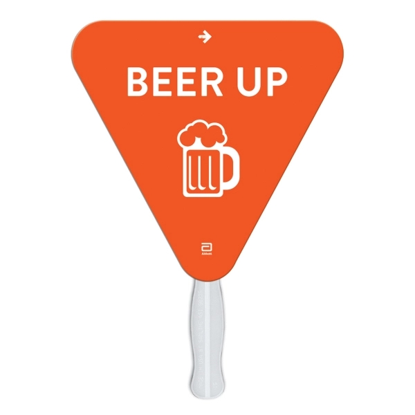 Triangle shaped fan made with heavy 22 pt. high density white... from ASI 67620 Lion Circle Corp / Lion/Circle