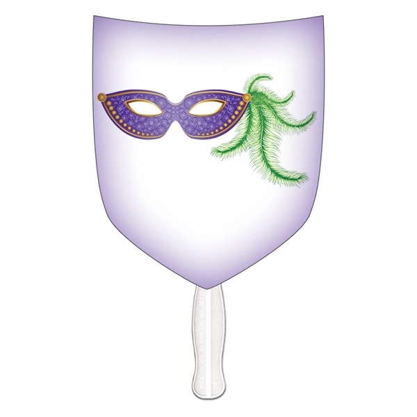 Shield shaped fan made with heavy 22 pt. high density white... from ASI 67620 Lion Circle Corp / Lion/Circle