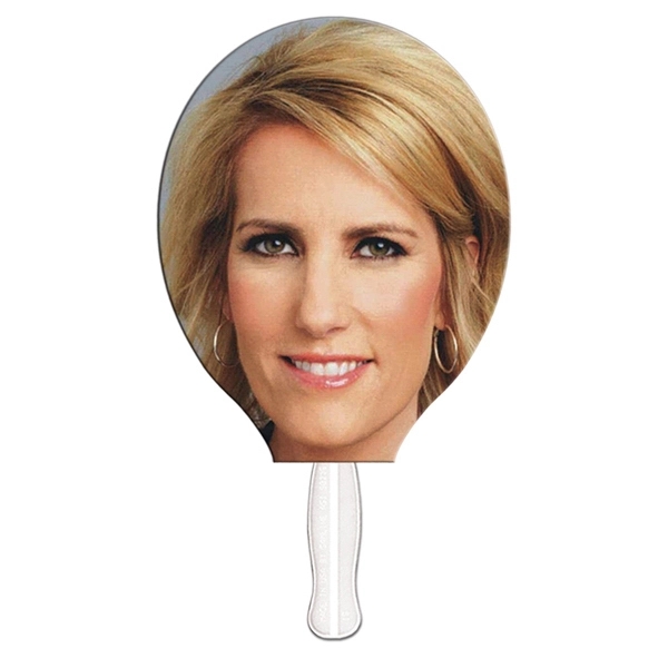 Racquet shaped fan made with heavy 22 pt. high density white... from ASI 67620 Lion Circle Corp / Lion/Circle