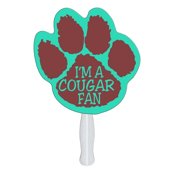 Paw print shaped fan made with heavy 22 pt. high density... from ASI 67620 Lion Circle Corp / Lion/Circle