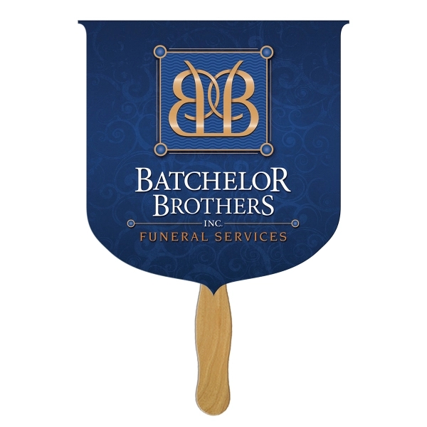 Coat of arms shaped fan made with heavy 22 pt. high... from ASI 67620 Lion Circle Corp / Lion/Circle