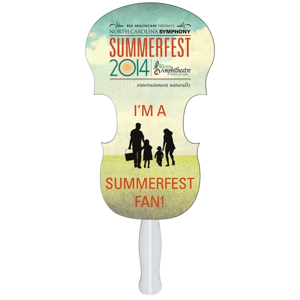 Violin shaped fan made with heavy 22 pt. high density white... from ASI 67620 Lion Circle Corp / Lion/Circle