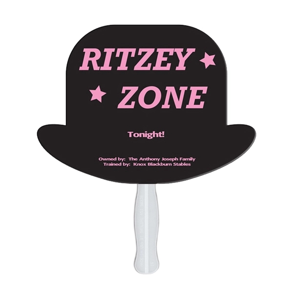 Derby hat shaped fan made with heavy 22 pt. high density... from ASI 67620 Lion Circle Corp / Lion/Circle