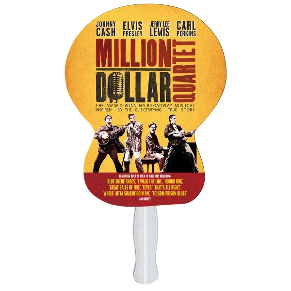 Guitar shaped fan made with heavy 22 pt. high density white... from ASI 67620 Lion Circle Corp / Lion/Circle