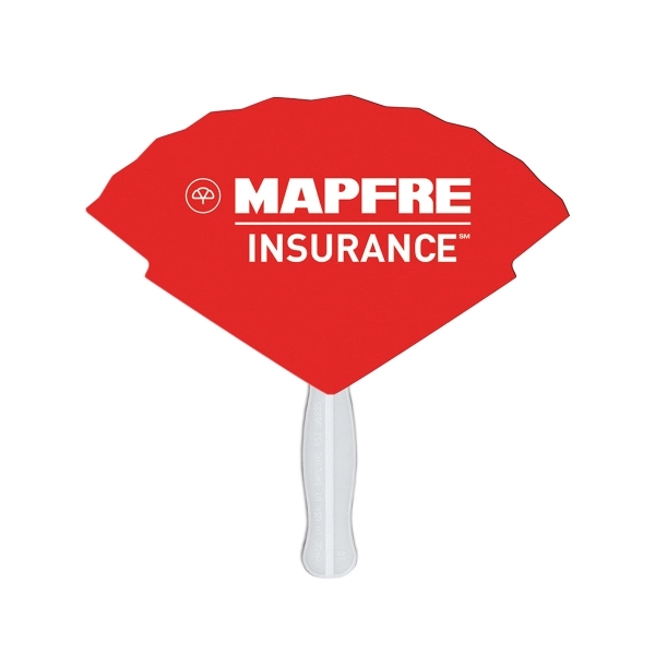 Oriental shaped fan made with heavy 22 pt. high density white... from ASI 67620 Lion Circle Corp / Lion/Circle