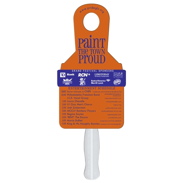 Paint brush shaped fan made with heavy 22 pt. high density... from ASI 67620 Lion Circle Corp / Lion/Circle