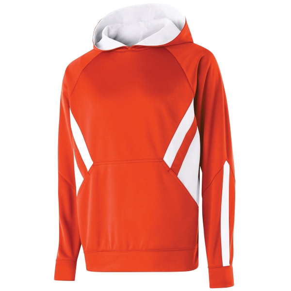 Polyester performance fleece hoodie for adults with raglan sleeves, matching self-cuffs... from ASI 37461 Augusta Sportswear / Holloway® Holloway Sportswear