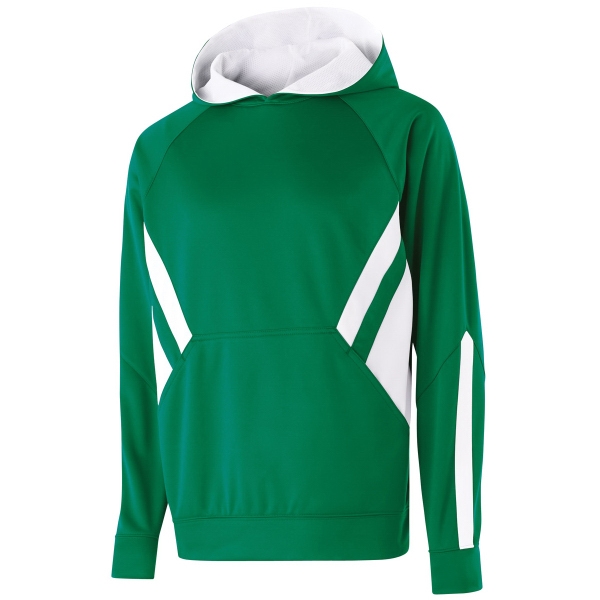 Polyester performance fleece hoodie for adults with raglan sleeves, matching self-cuffs... from ASI 37461 Augusta Sportswear / Holloway® Holloway Sportswear