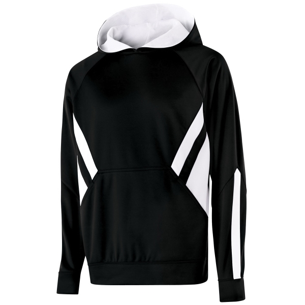 Polyester performance fleece hoodie for adults with raglan sleeves, matching self-cuffs... from ASI 37461 Augusta Sportswear / Holloway® Holloway Sportswear