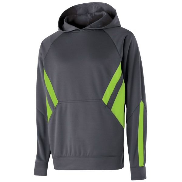 Polyester performance fleece hoodie for adults with raglan sleeves, matching self-cuffs... from ASI 37461 Augusta Sportswear / Holloway® Holloway Sportswear