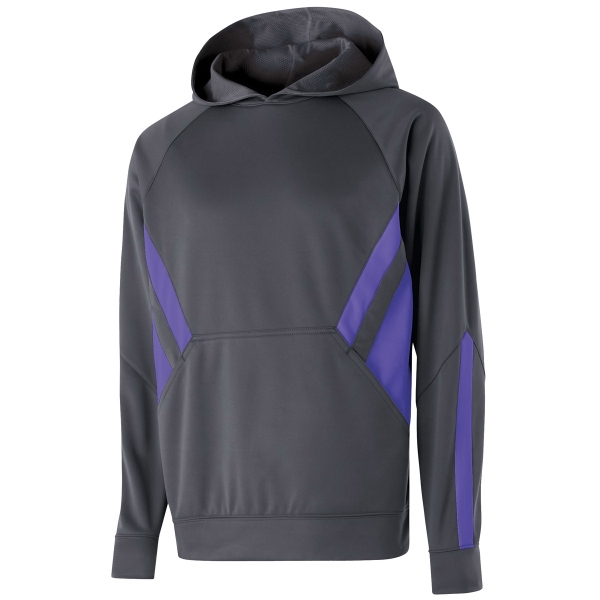 Polyester performance fleece hoodie for adults with raglan sleeves, matching self-cuffs... from ASI 37461 Augusta Sportswear / Holloway® Holloway Sportswear