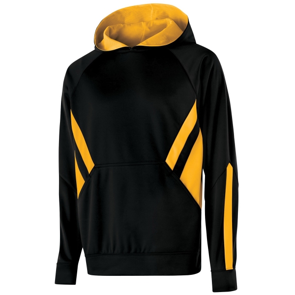 Polyester performance fleece hoodie for adults with raglan sleeves, matching self-cuffs... from ASI 37461 Augusta Sportswear / Holloway® Holloway Sportswear