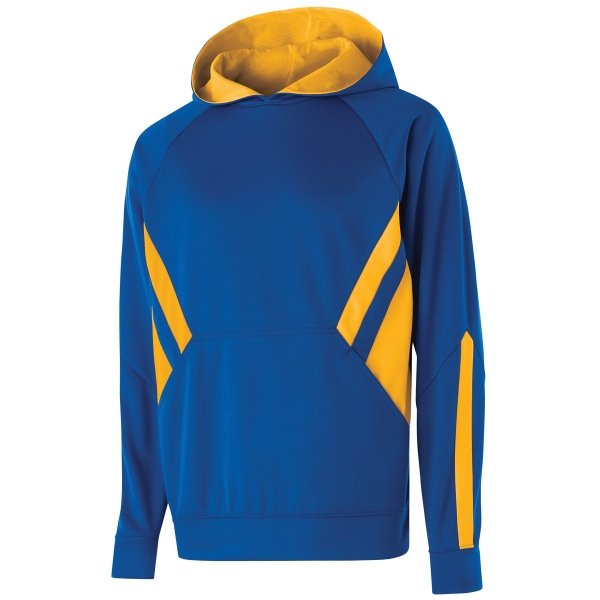 Polyester performance fleece hoodie for adults with raglan sleeves, matching self-cuffs... from ASI 37461 Augusta Sportswear / Holloway® Holloway Sportswear