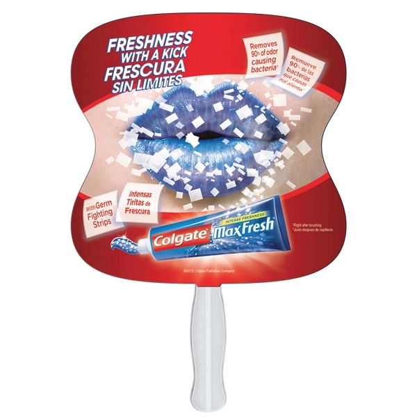 Hourglass shaped digital economy fans with double sided film lamination.... from ASI 67620 Lion Circle Corp / Lion/Circle