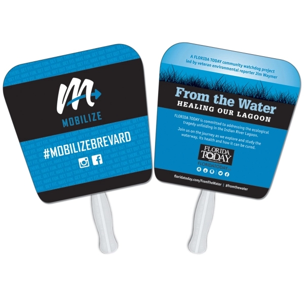 Square double side liquid laminated offset sandwich fan with high gloss... from ASI 67620 Lion Circle Corp / Lion/Circle