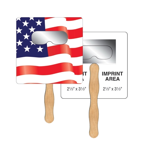 Square flag shape hand held sunshade fan.... from ASI 67620 Lion Circle Corp / Lion/Circle