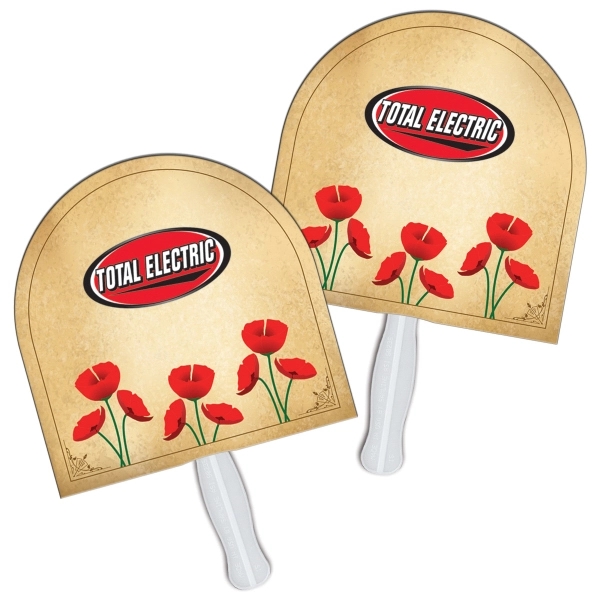 Archway double side liquid laminated offset sandwich fan with high gloss... from ASI 67620 Lion Circle Corp / Lion/Circle