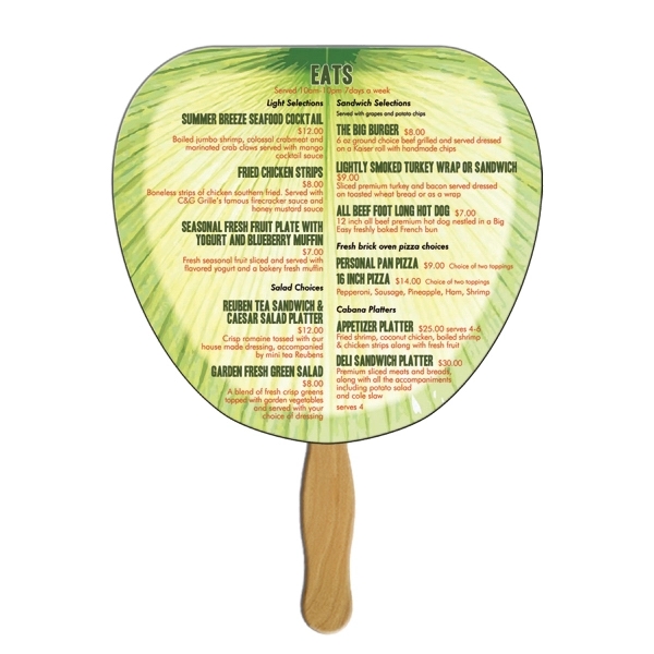 Palm leaf shape fan  is heavy 22 pt. high density... from ASI 67620 Lion Circle Corp / Lion/Circle