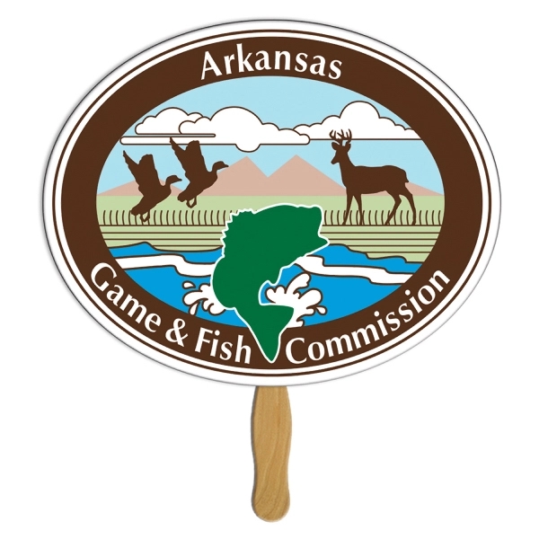 Oval shape fan  is heavy 22 pt. high density white... from ASI 67620 Lion Circle Corp / Lion/Circle