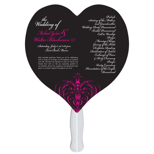 Heart shaped digital economy fans with double sided film lamination.... from ASI 67620 Lion Circle Corp / Lion/Circle
