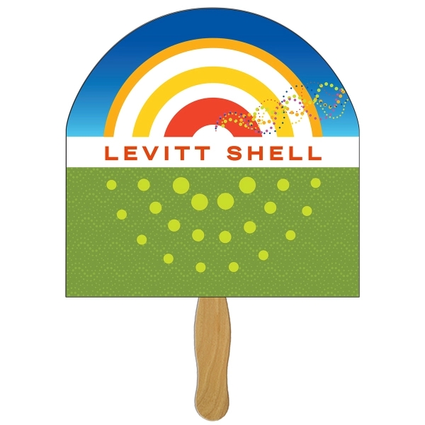 Half moon shaped digital economy fans with double sided film lamination.... from ASI 67620 Lion Circle Corp / Lion/Circle