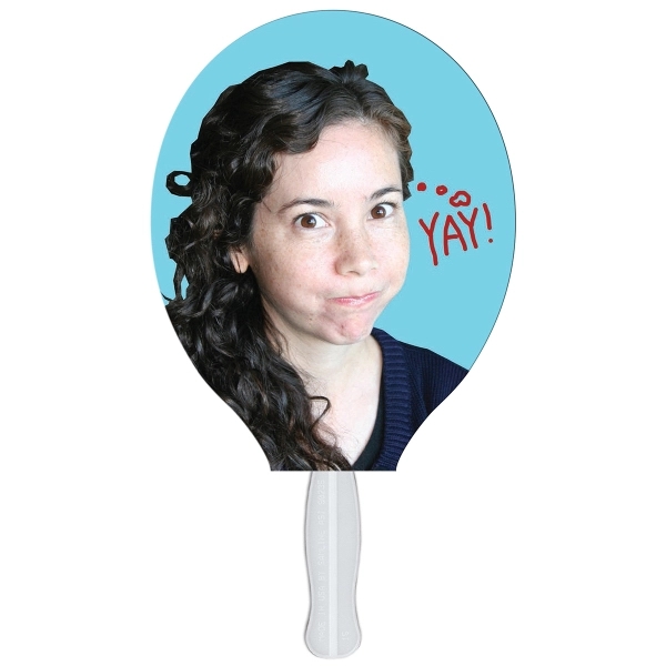 Racquet/guitar shaped digital economy fans with double sided film lamination.... from ASI 67620 Lion Circle Corp / Lion/Circle